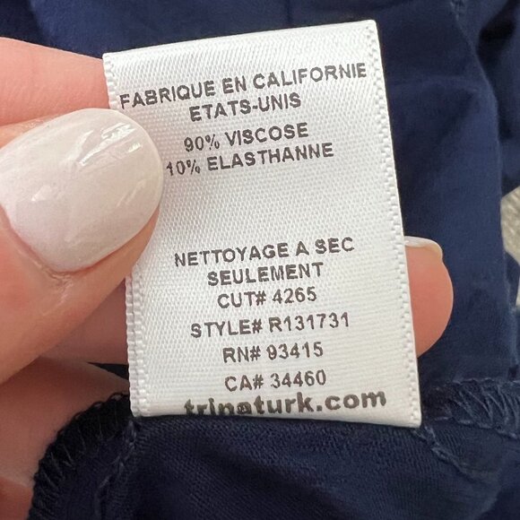 Trina Turk Stretch Jersey Knit Cowl Neck Flowy Loose Longline Tunic Mini Dress - Picture 12 of 12